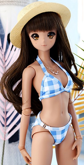 SD13 Girl & Smart Doll Check Bikini - Blue
